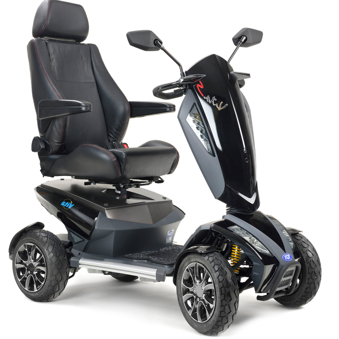 TGA Vita S Black All Terrain Off Road 8mph  Electric Mobility Scooter