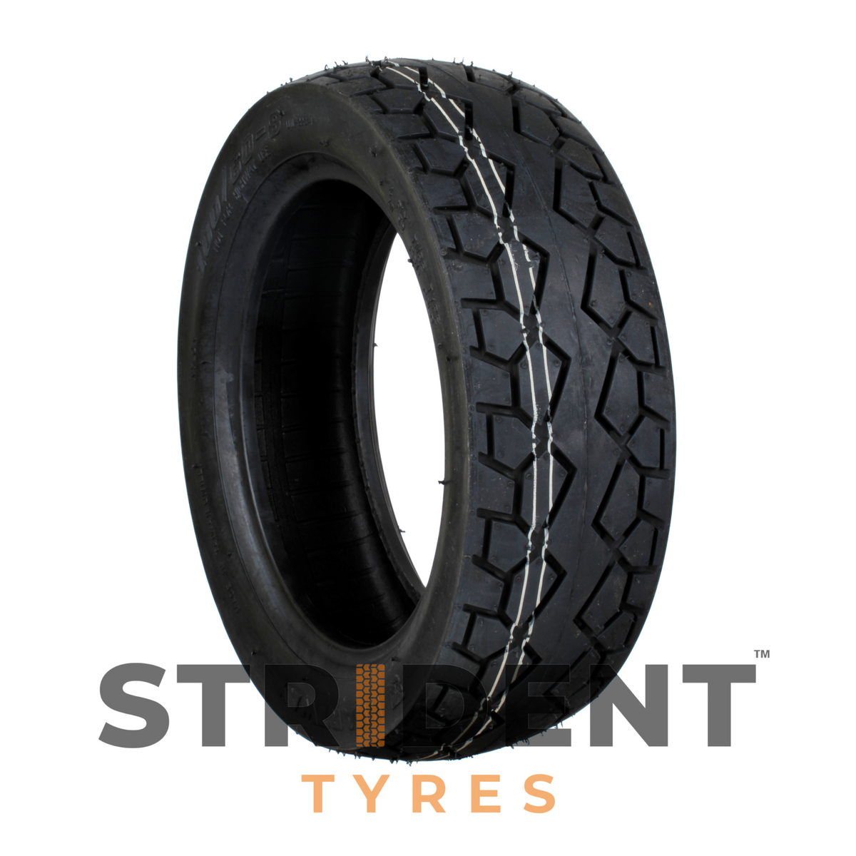 Strident Black Pneumatic 100/60-8 Tyre (TS8AU223)