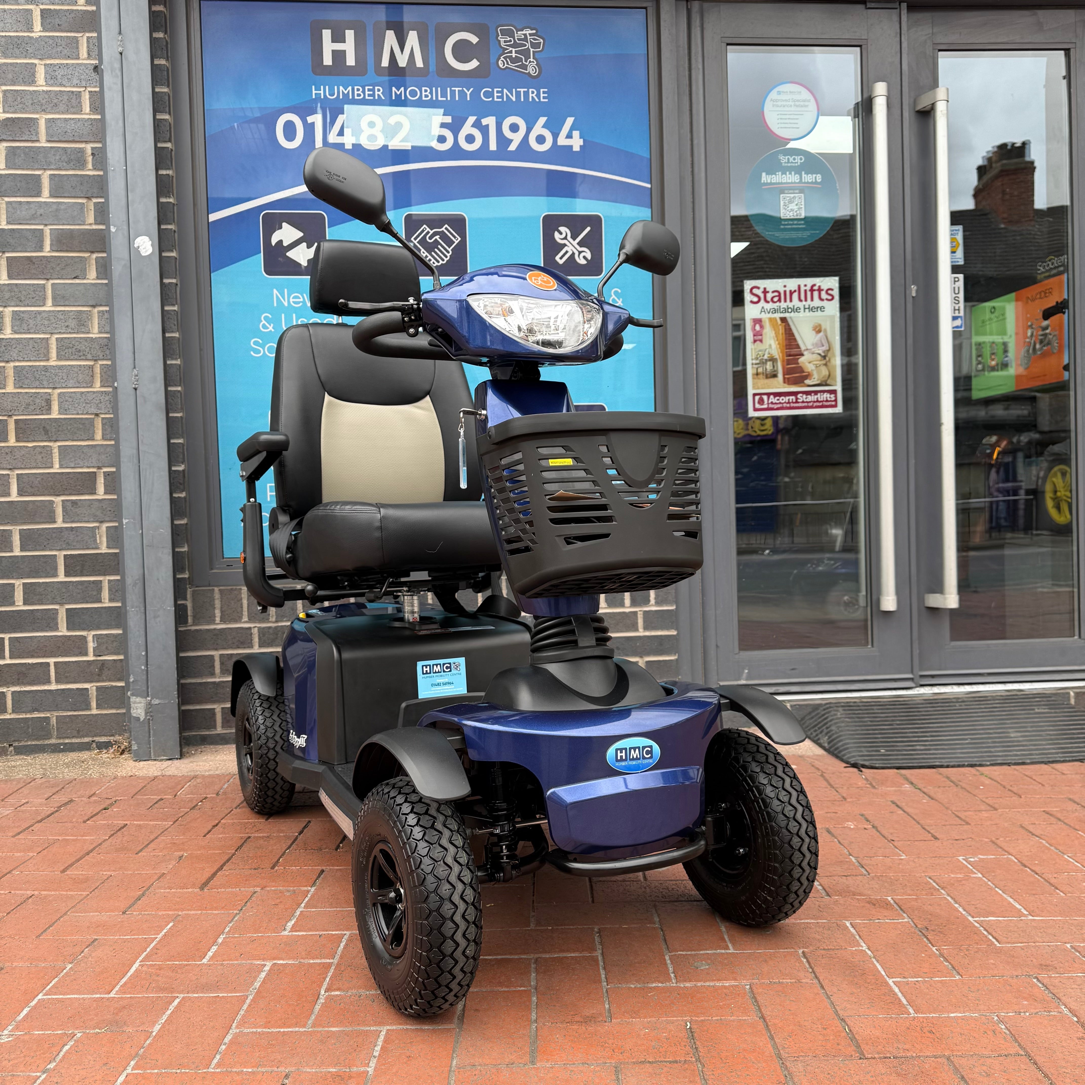 Van Os Excel Galaxy 2 Blue Electric Mobility Scooter 8mph Ex Demo 2024