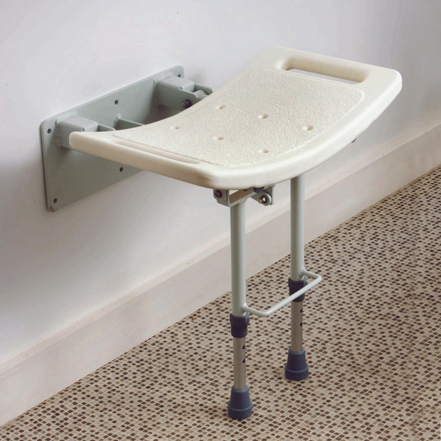 Wall Mounted Shower Seat with Drop Down Legs