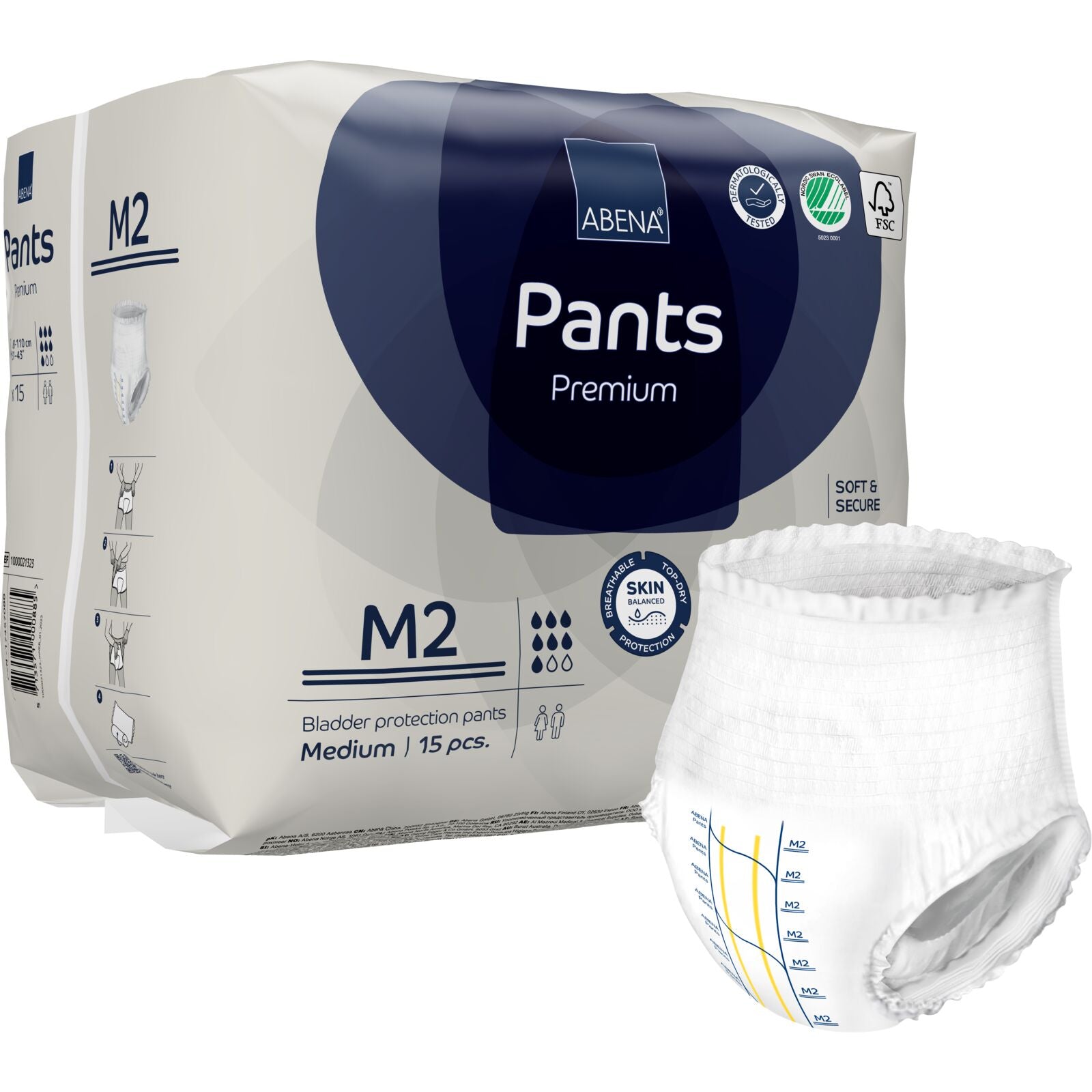 Abena Pants Premium Level 2 – Pull-Up Incontinence Pants (S–XL)