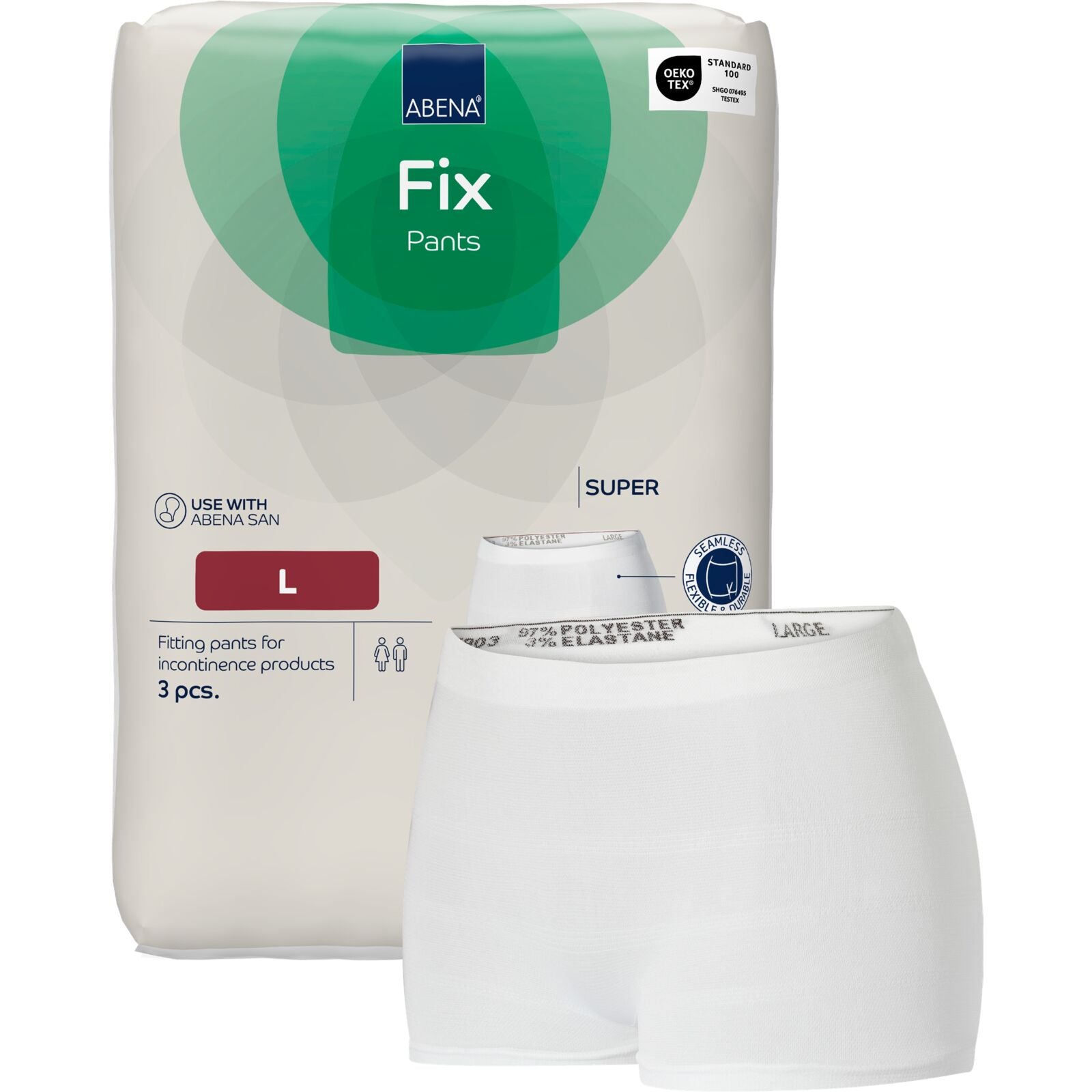 ABENA Fix Pants Super – Seamless Fixation Underwear (Pack of 3, S–XXL)