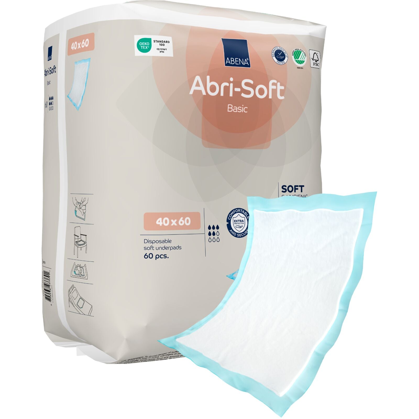 Abena Abri-Soft Basic Disposable Bed Pads – Multiple Sizes (Pack of 30)