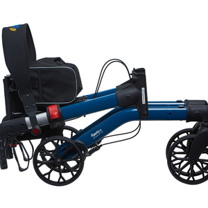 HMC Aluminium Lightweight Dual-Folding Rollator Walker with Seat & Bag - Humber Mobility Centre