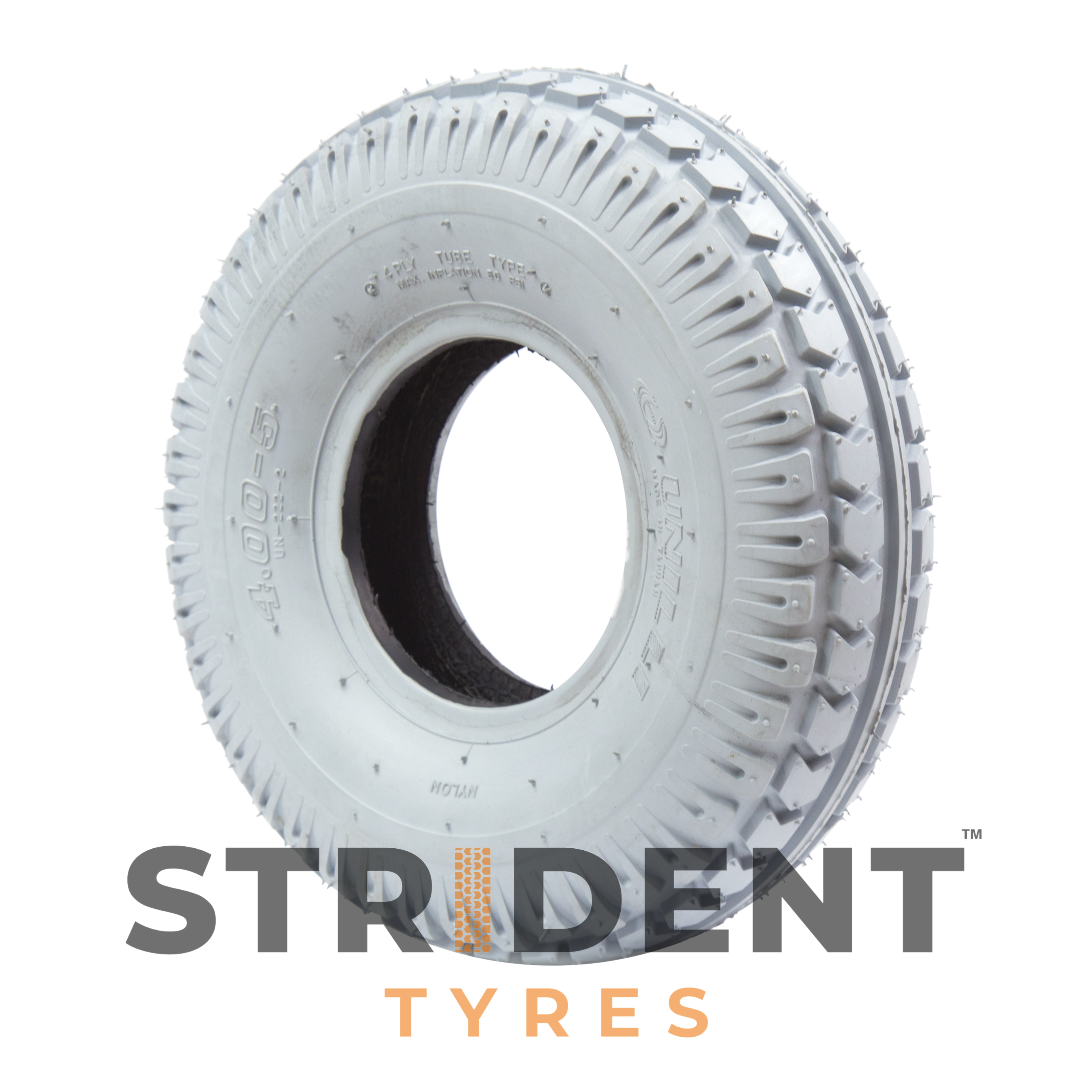 Pneumatic Grey Tyre 330 X 100 (4.00-5)