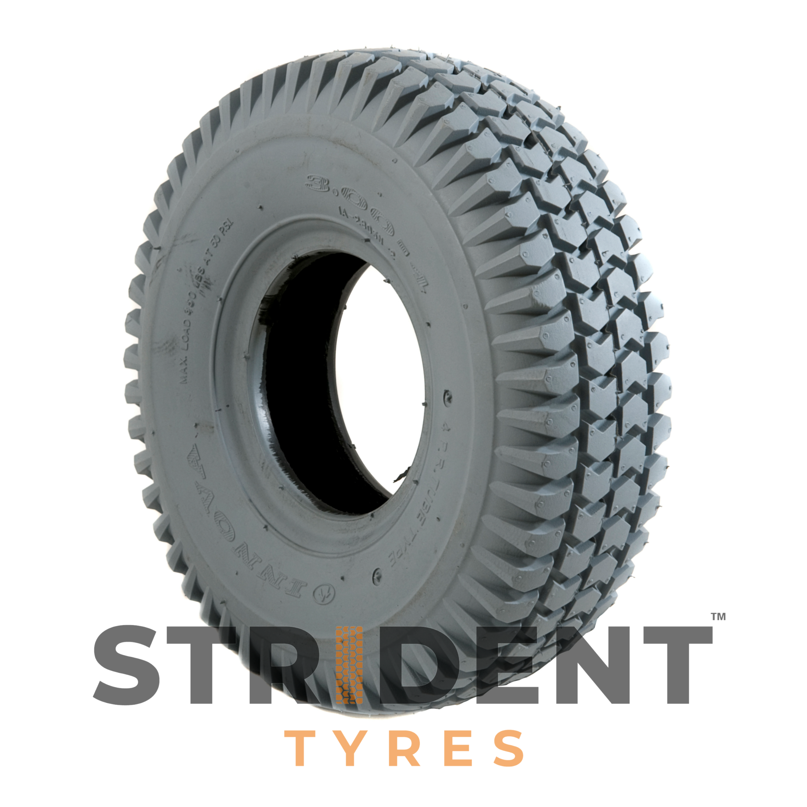 Pneumatic Grey Tyre 260X85 (3.00-4)