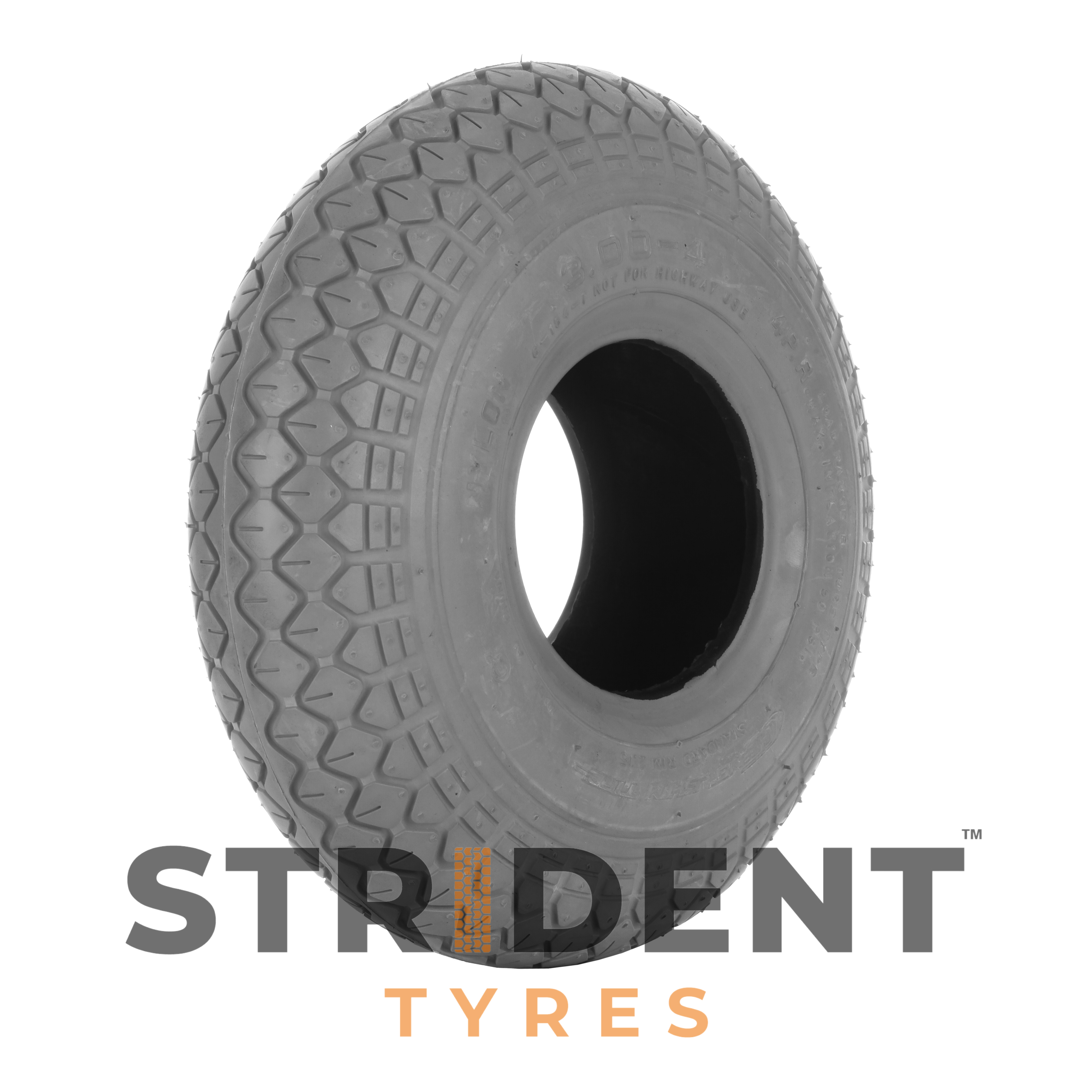 Pneumatic Grey Tyre 260X85 (3.00-4)