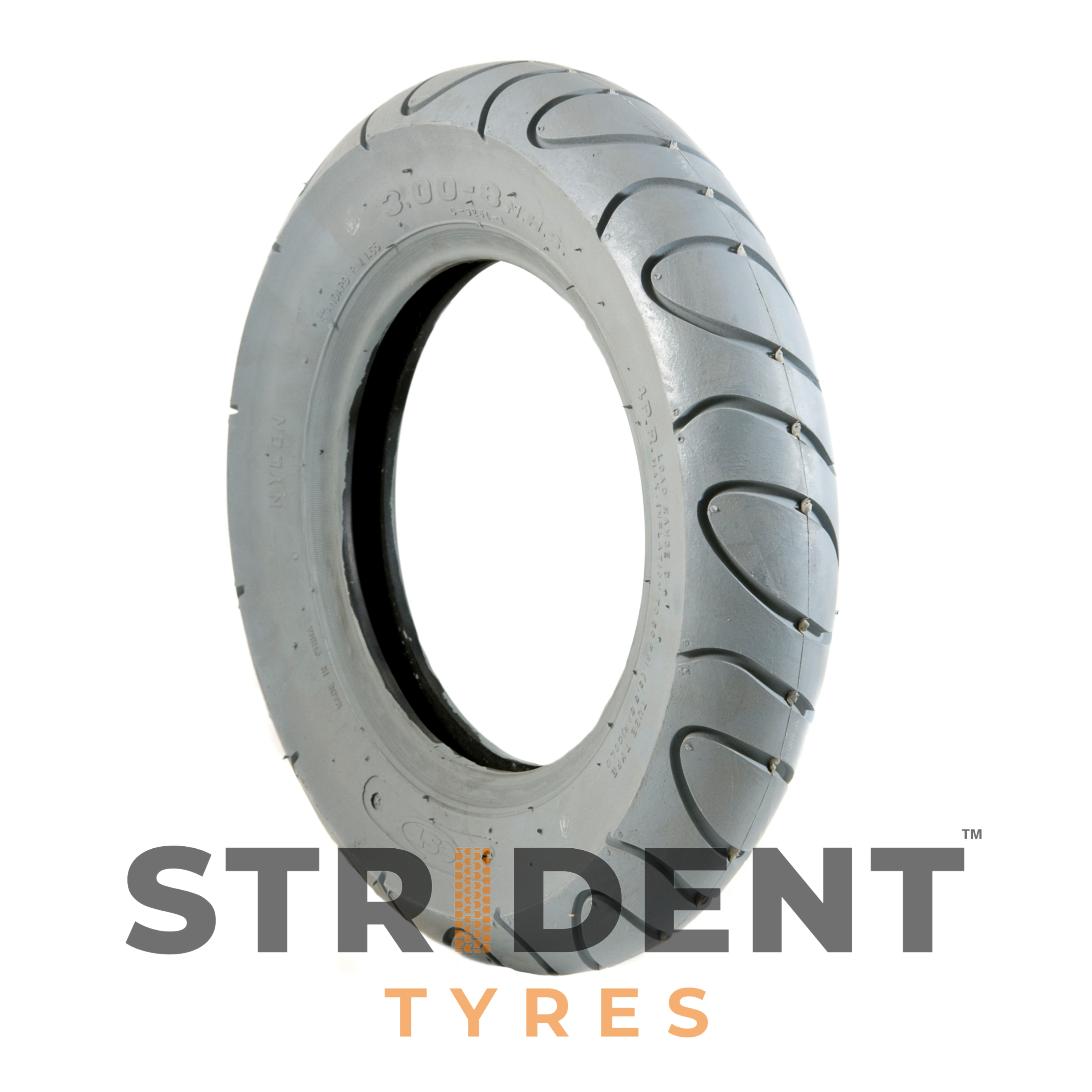 Pneumatic Grey Tyre 300 X 8