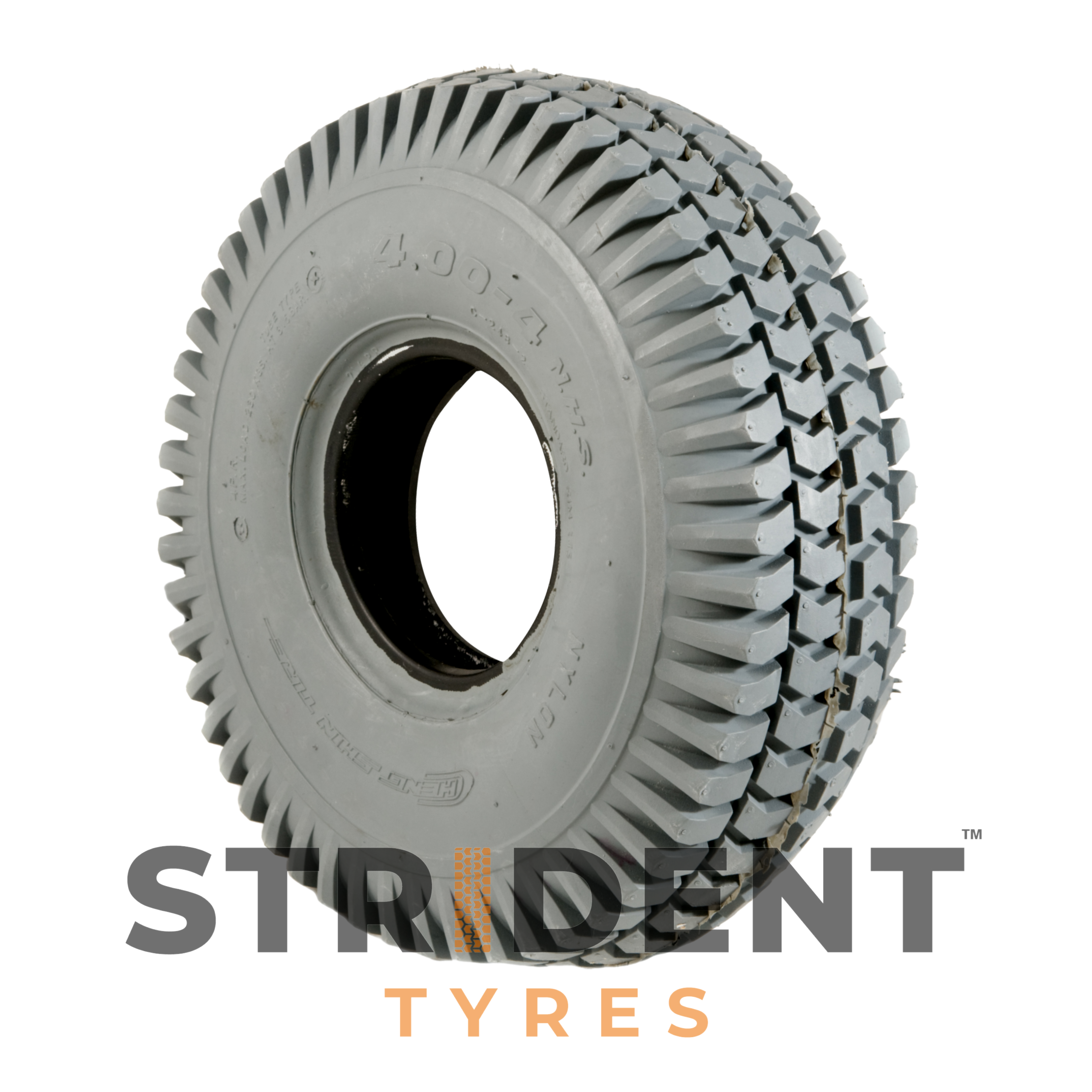 Pneumatic Grey Tyre 400 X 4