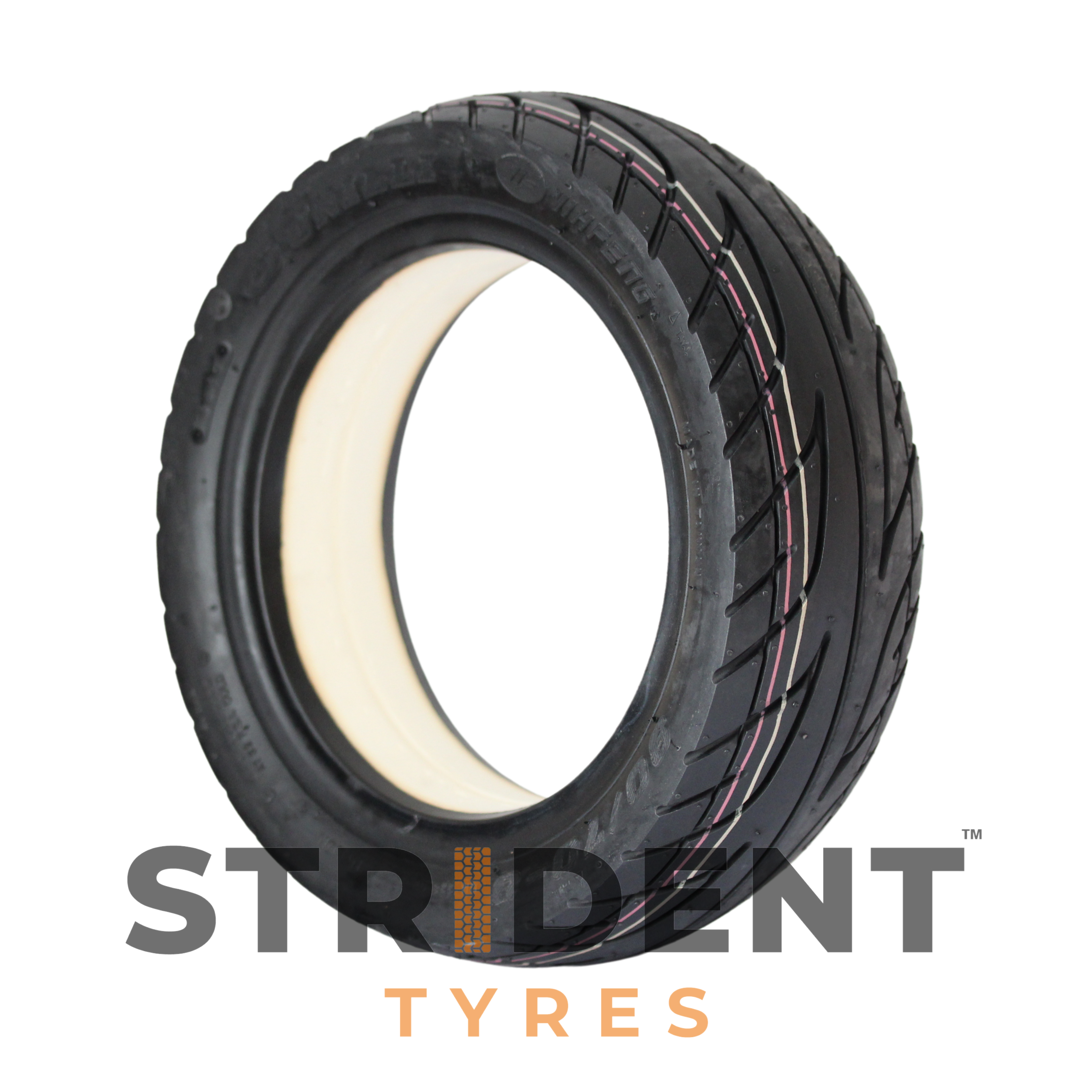 Solid Black Tyre 90/70 X 8