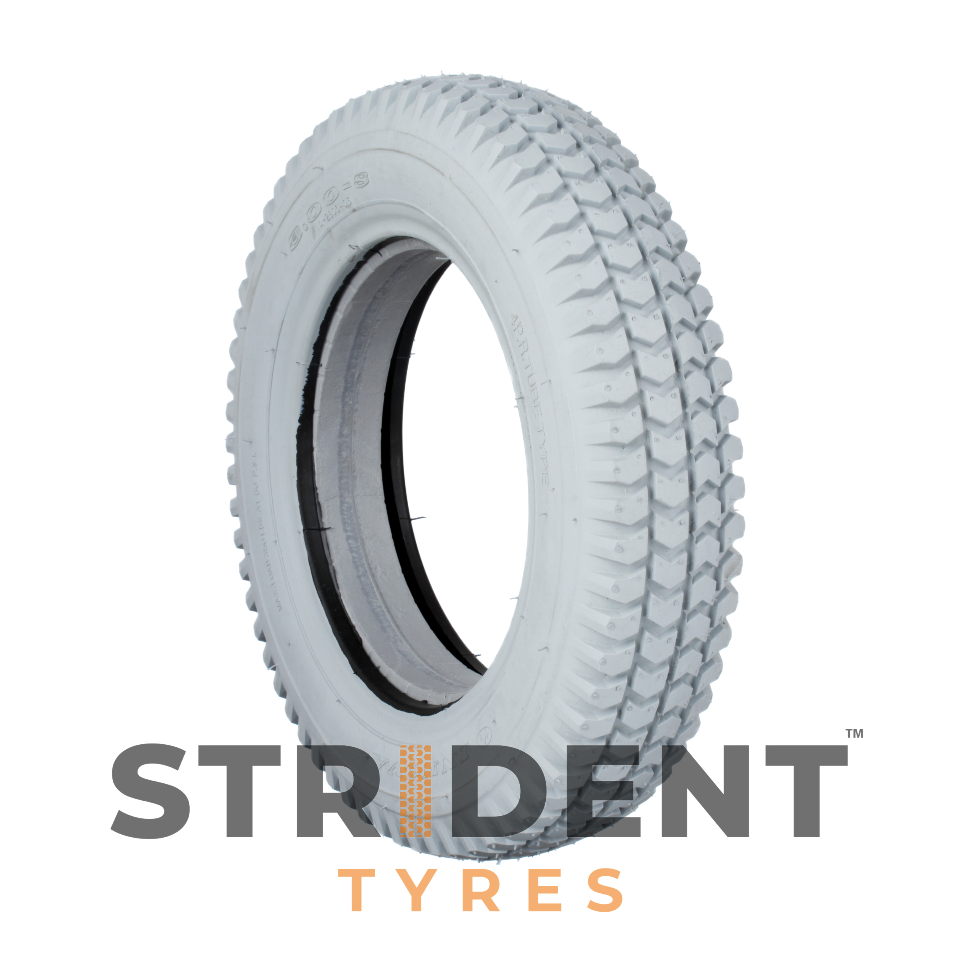 Solid Grey Tyre 300 X 8
