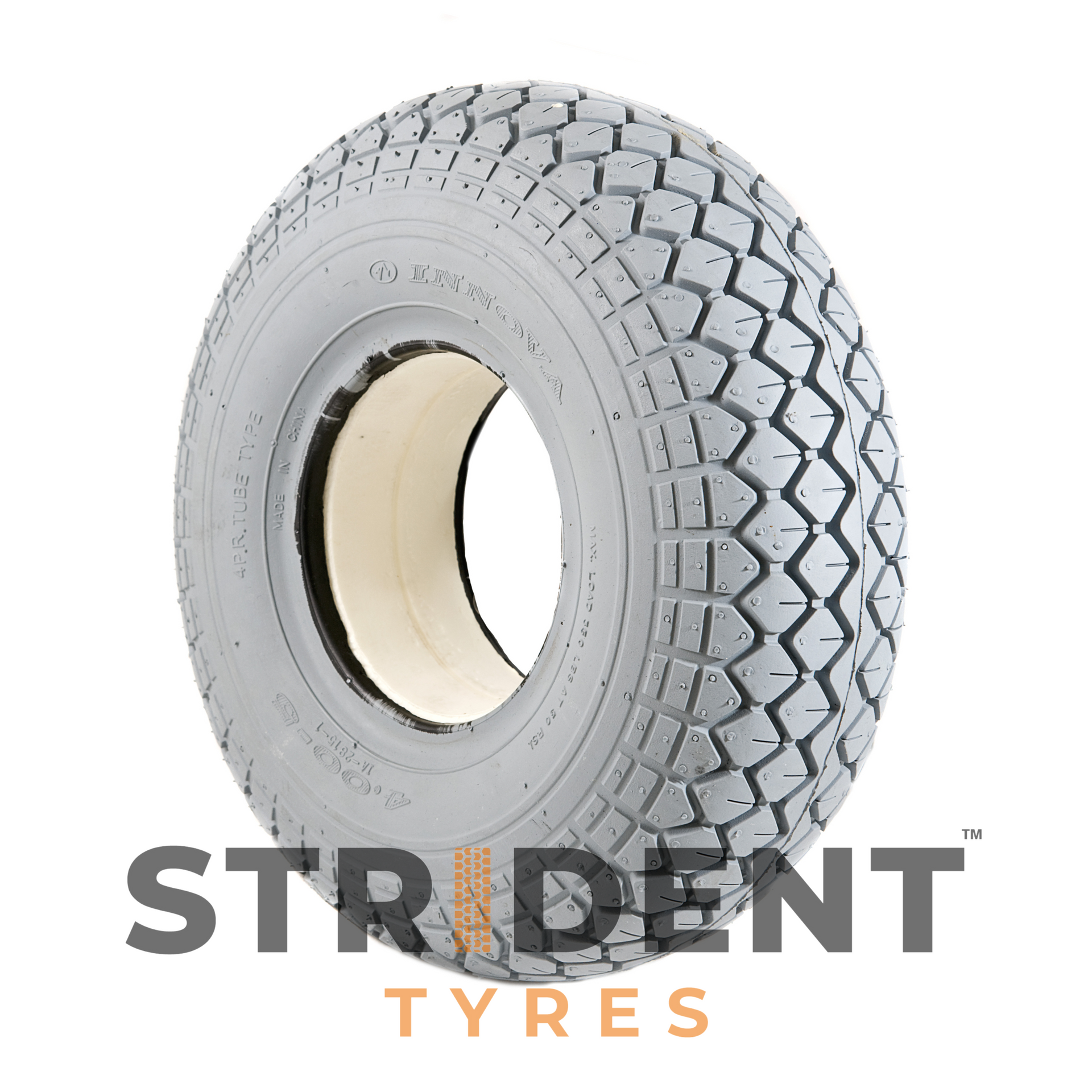 Solid Grey Tyre 330 X 100 (4.00-5) - Humber Mobility Centre